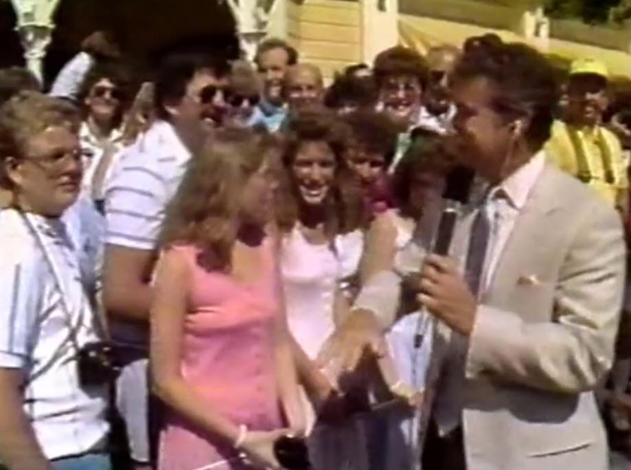 1987 Walt Disney World Easter Day Parade Regis is the man on Main Street