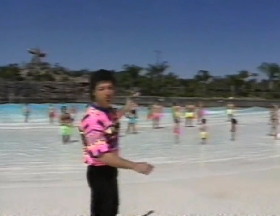 1991 Walt Disney World Easter Day Parade Host Howie Mandell at Typhoon Lagoon