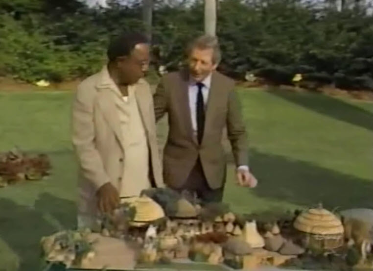 EPCOT Center Grand Opening Alex Haley, in front of the soon to open Equatorial Africa Pavilion