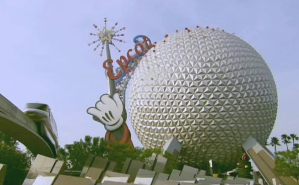 Epcot Where Dreams Come True 2004 - Epcot wand over Spaceship Earth