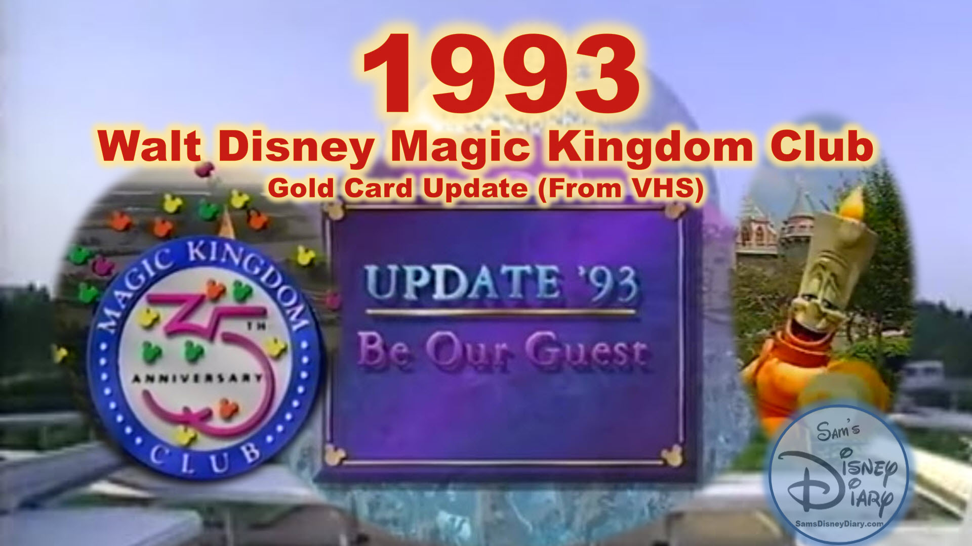 In 1993 Disney Magic Kingdom Gold Club Card Update from VHS - Be Our Guest