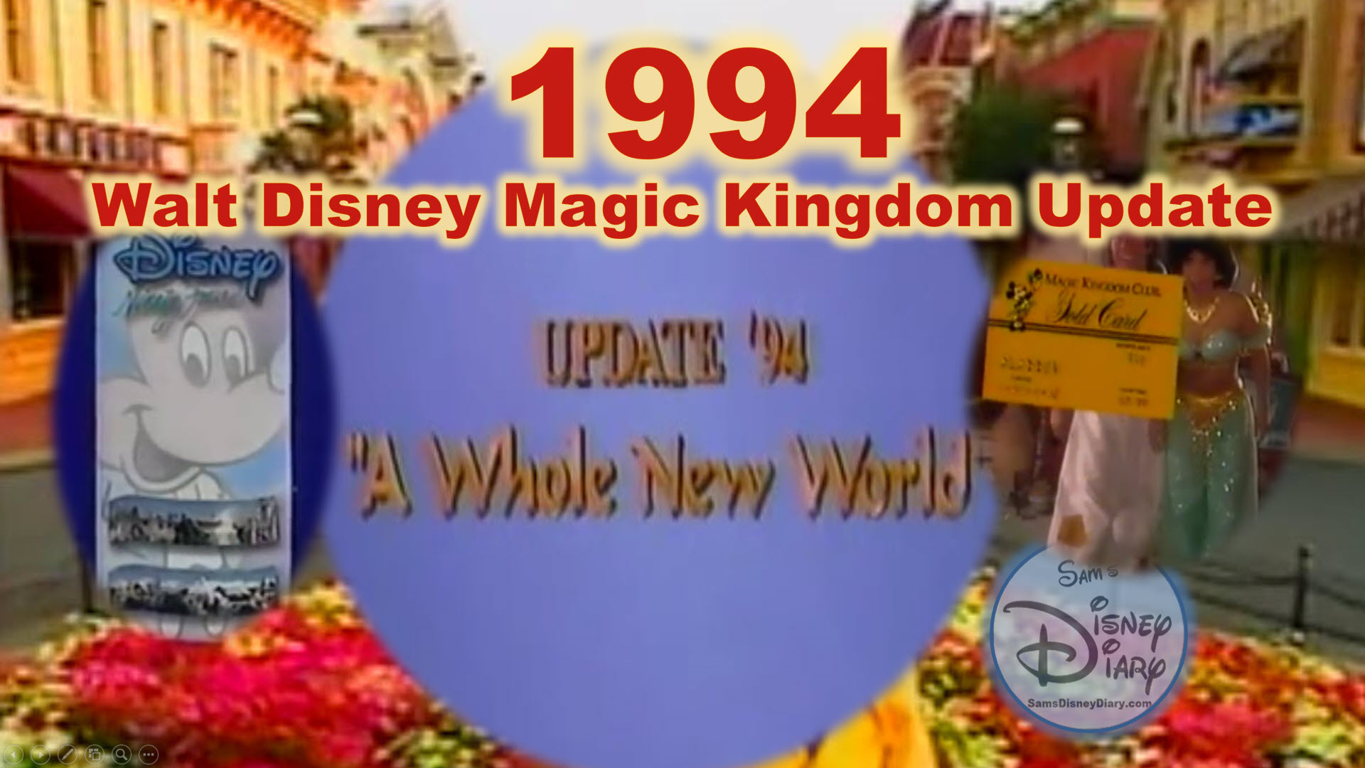 1994 Disney Magic Kingdom Gold Club Card Update from VHS - A Whole New World