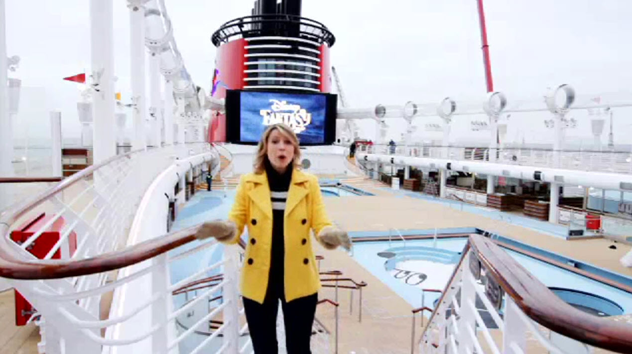 Disney Traveler (Disney cruise lines on deck Samantha Brown) 2012