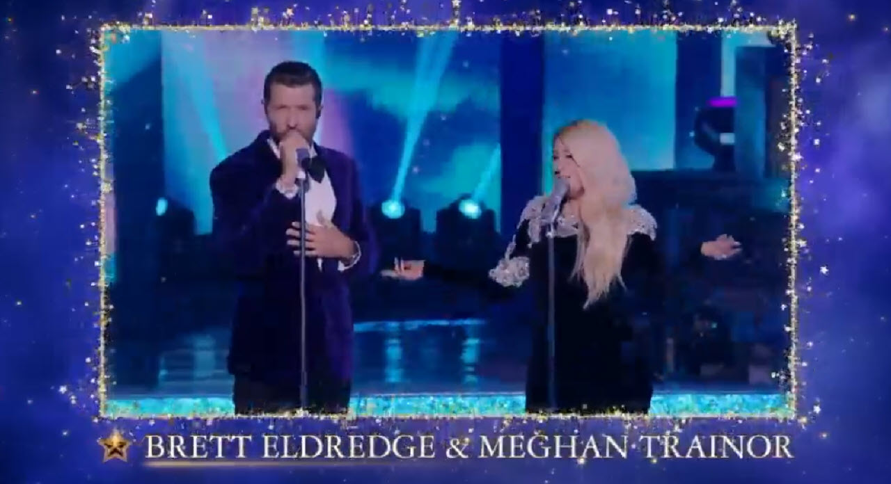 • Meghan Trainor and Brett Eldridge share a sweet rendition of “Baby It’s Cold Outside” (2018)