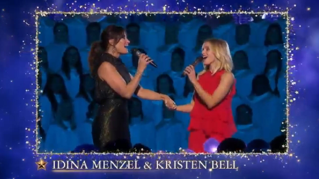 • Idina Menzel joins fellow “Frozen” star Kristen Bell for a chilling performance of “When We’re Together” from “Olaf’s Frozen Adventure” (2017)