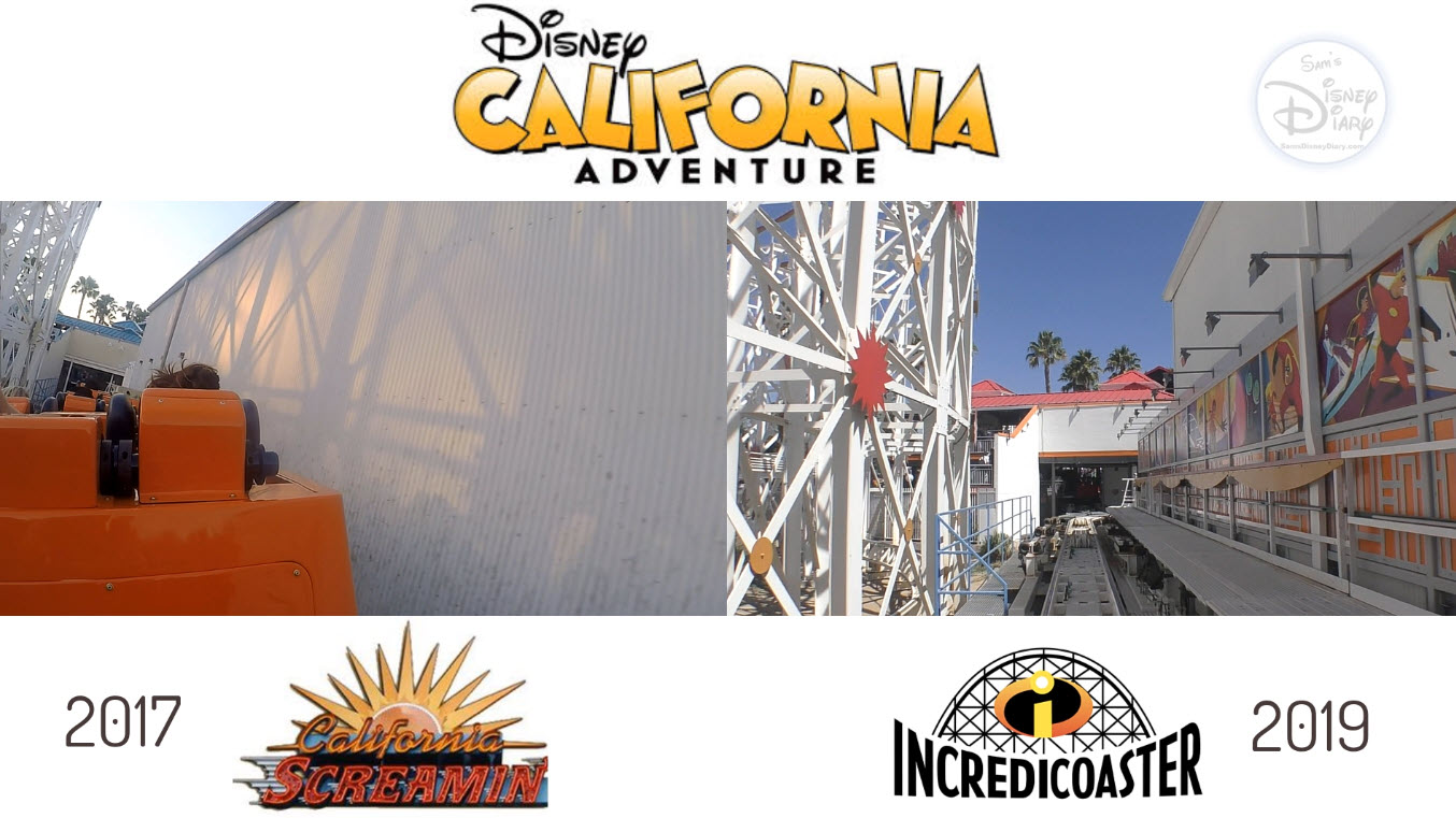California Screamin vs The Incredicoaster Side by Side POV! Disney California Adventure Sams Disney Diary