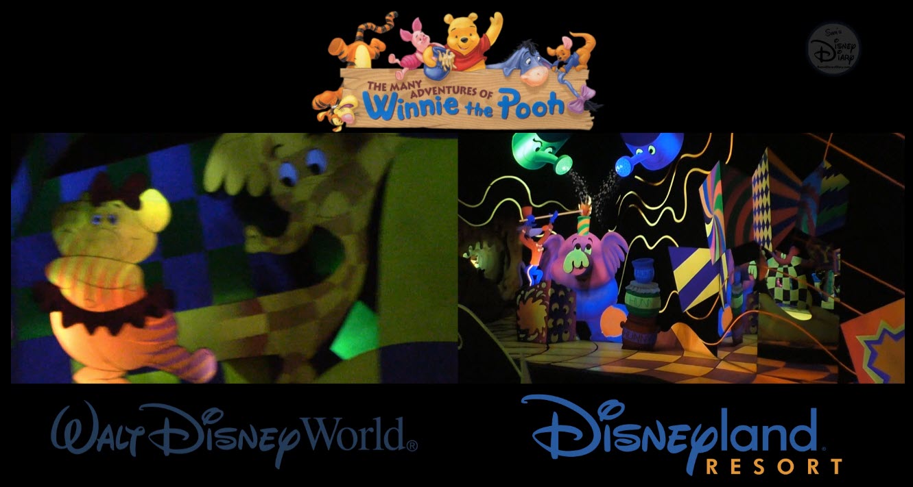 The Many Adventures of Winnie the Pooh (Disneyland vs Walt Disney World) Side by Side