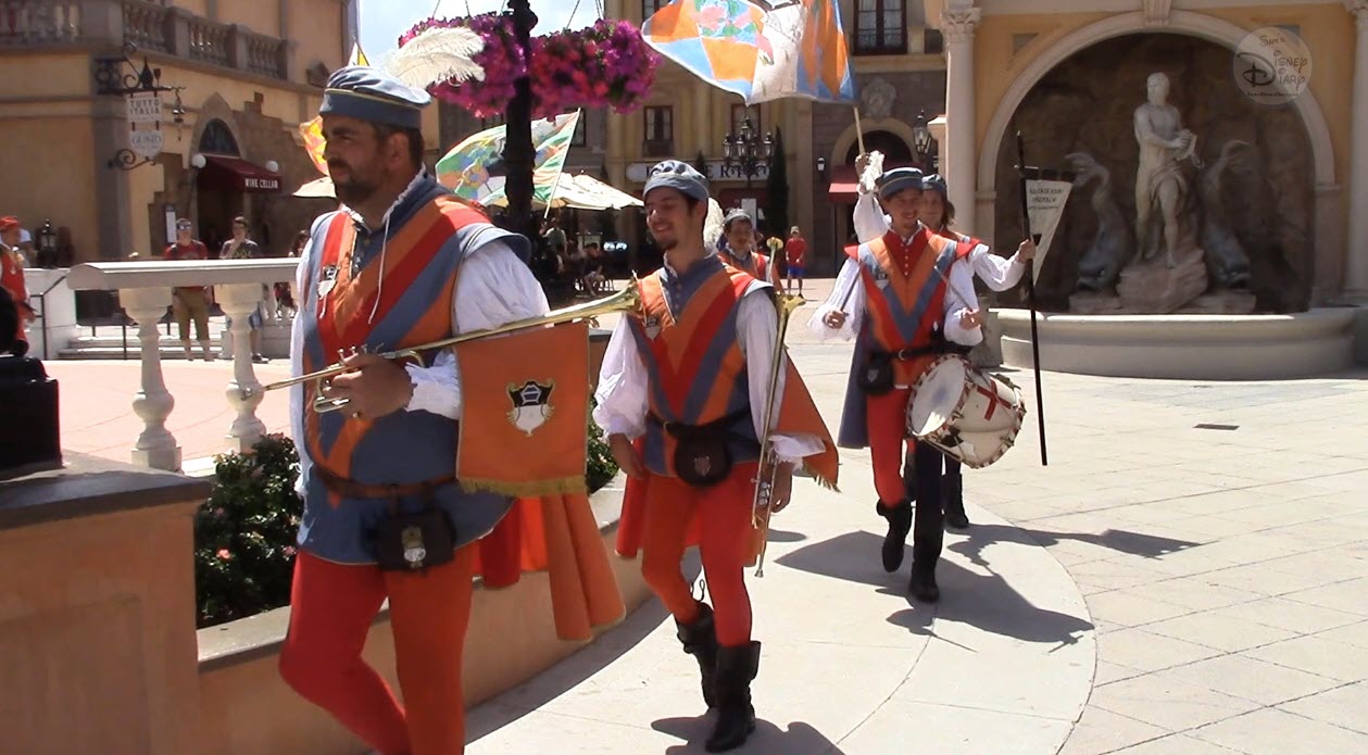 Spandellatori de sandselpocro (Epcots Italian Flag Throwing Troupe) 2015