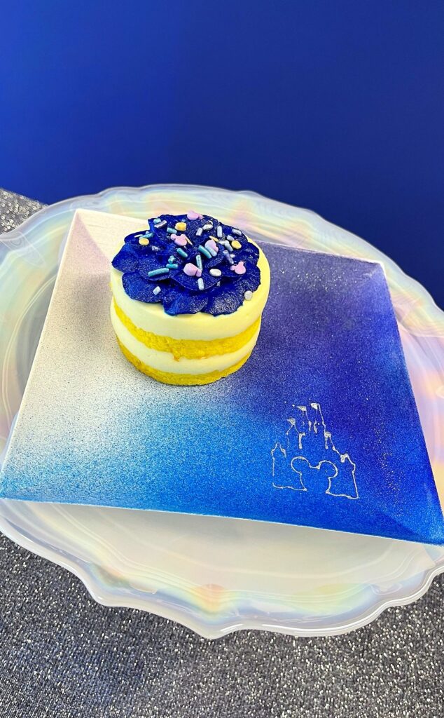 Walt Disney World 50th Anniversary | Epcot Food Festival | Epcot Dessert Festival | Lemon Chiffon Cake with Blueberry Mousse