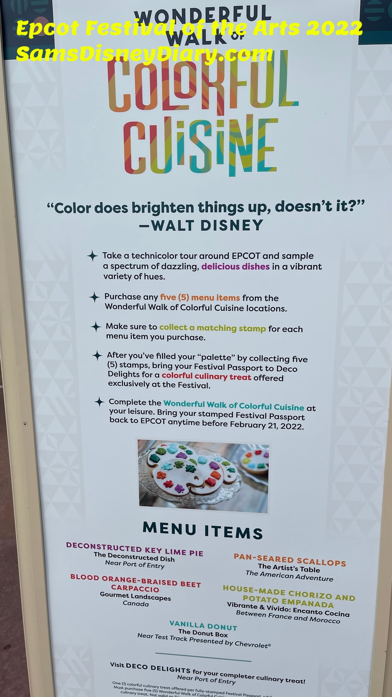 Epcot Festival of the Arts 2022 Photo Report Sam's Disney Diary