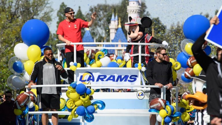 MVP Cooper Kupp, Aaron Donald and Matthew Stafford Celebrate Super Bowl Win at Disneyland Resort with a Jubilant Cavalcade