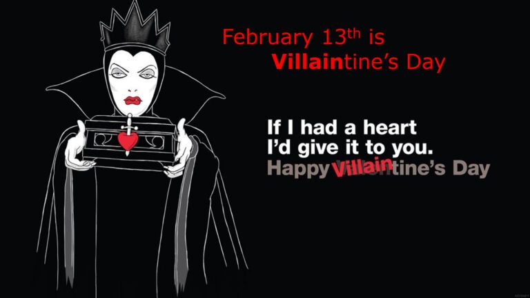 Disney Villaintines Day February 13th