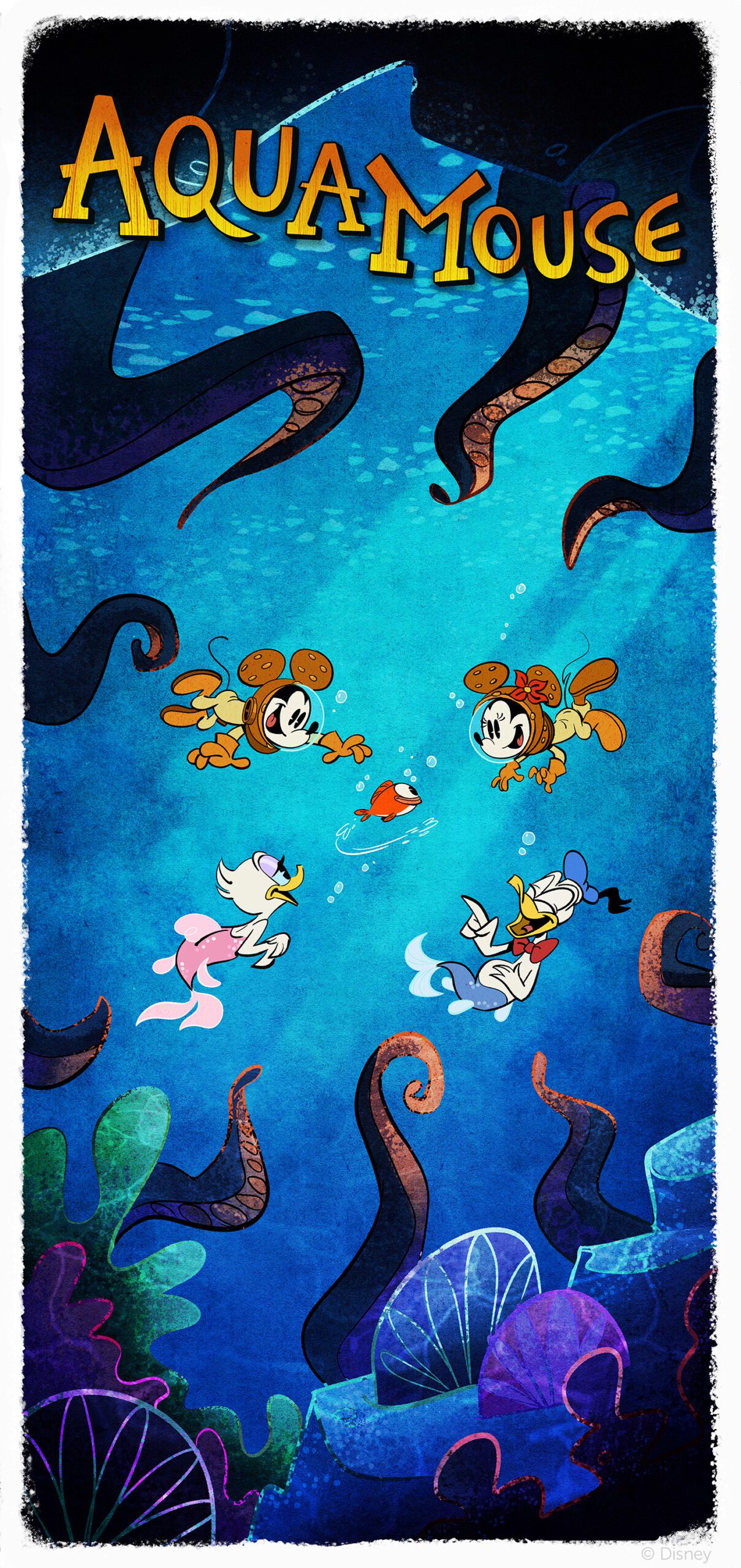 Disney Wish Scuba Scramble Poster Aquamouse