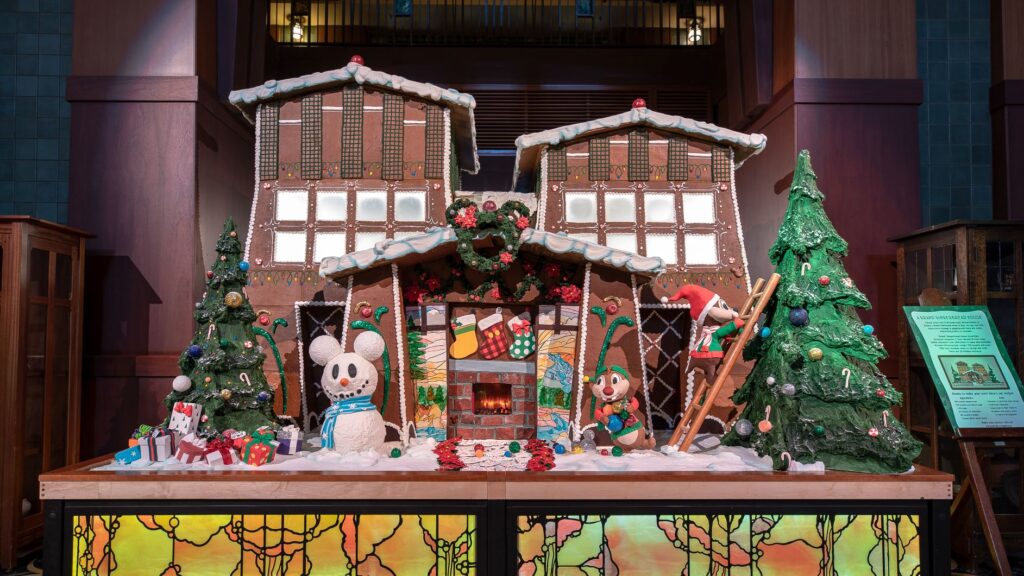 The guest-favorite 7-foot gingerbread house will one again be returning to Disney’s Grand Californian Hotel