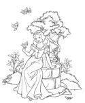 Disney Coloring Pages – Snow White Wishing Well