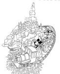 Disney Coloring Pages – Big Thunder with Mickey Mouse, Donald Duck and Goofy