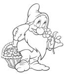 Disney Coloring Pages – Snow White and the Seven Dwarfs - Bashful