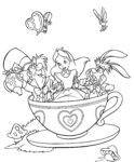 Disney Coloring Pages – Alice Tea Cups