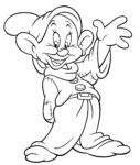 Disney Coloring Pages – Snow White and the Seven Dwarfs - Dopey