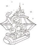 Disney Coloring Pages – Space Mountain Mcikey Goofy and Pluto