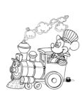 Disney Coloring Pages – Mickey in Train