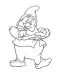 Disney Coloring Pages – Snow White and the Seven Dwarfs - Happy