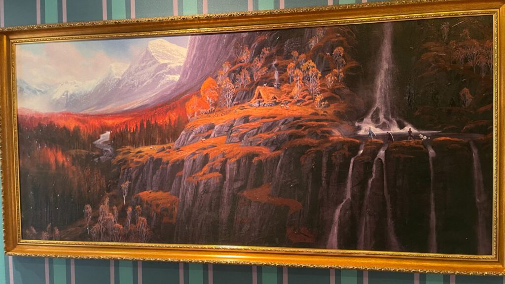 Arendelle A Frozen Dining Adventure aboard the Disney Wish Full Show Hallway of Portraits from the Frozen Movies
