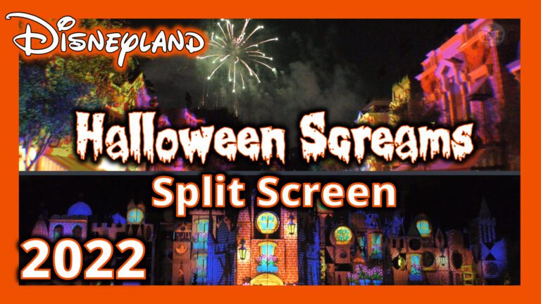 Disneyland Halloween Screams Fireworks 2022 | Split Screen | Main Street USA | It's a Small World