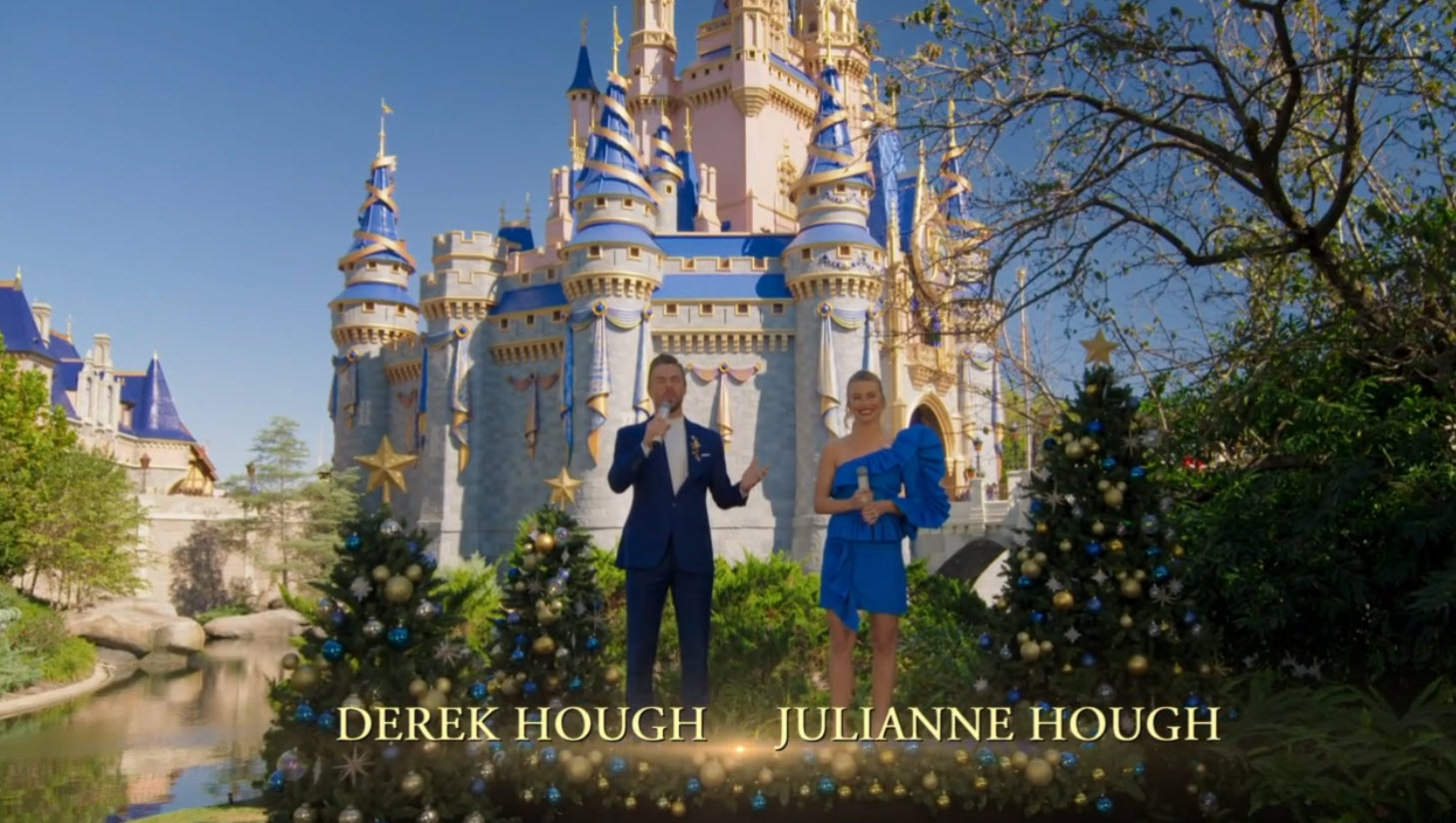 2021 Disney Parks Magical Christmas Day Parade Derek and Julianne Hough return to host the “Disney Parks Magical Christmas Day Parade,” from Walt Disney World Resort