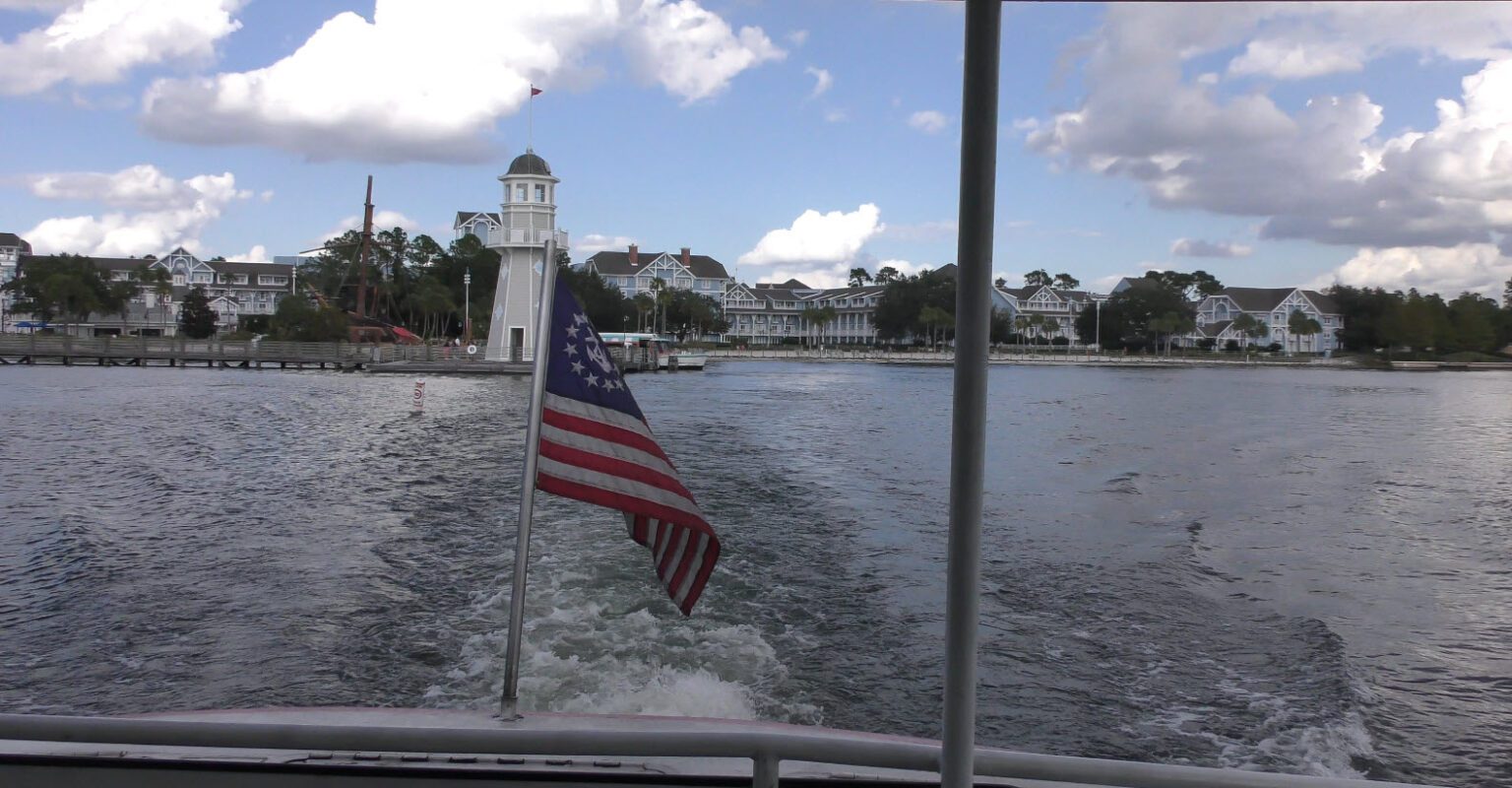 boat from yacht club to hollywood studios