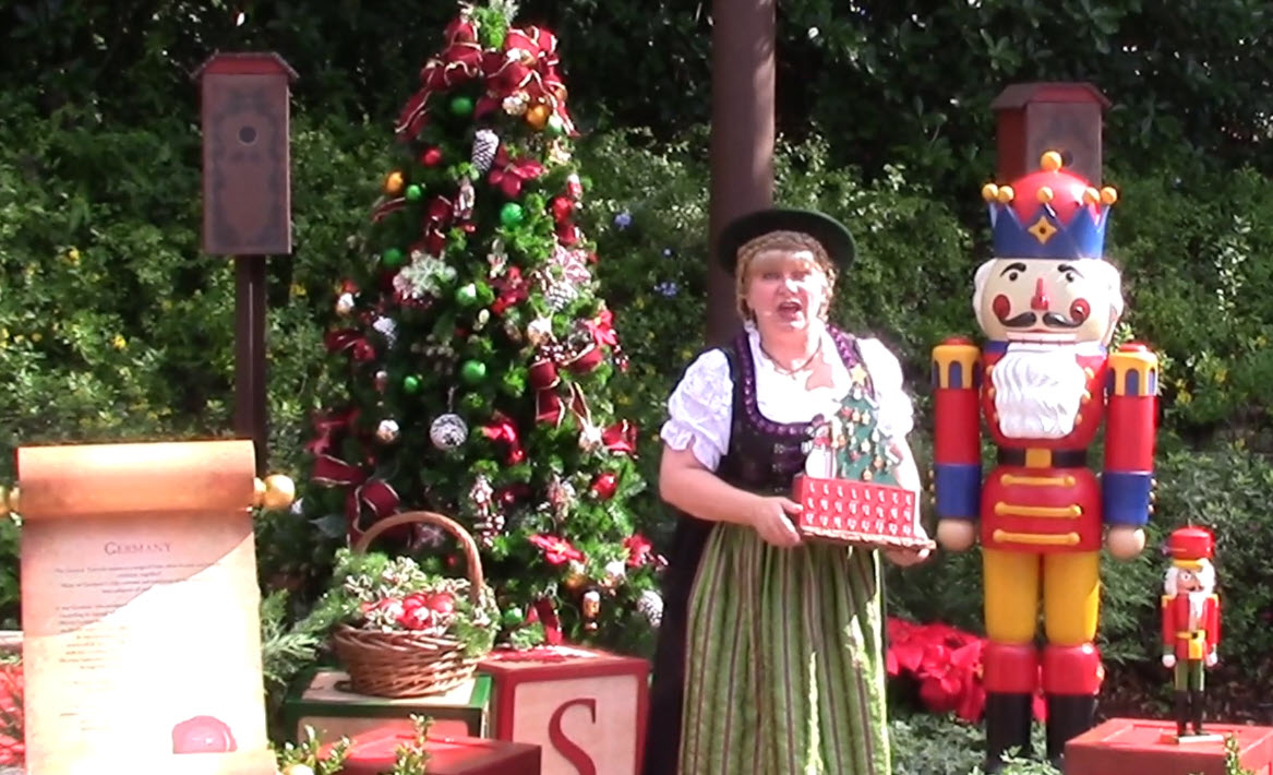 Epcot Holidays Around the World | Germany | Helga | Advent | Christmas Tree | Nutcracker | 2015