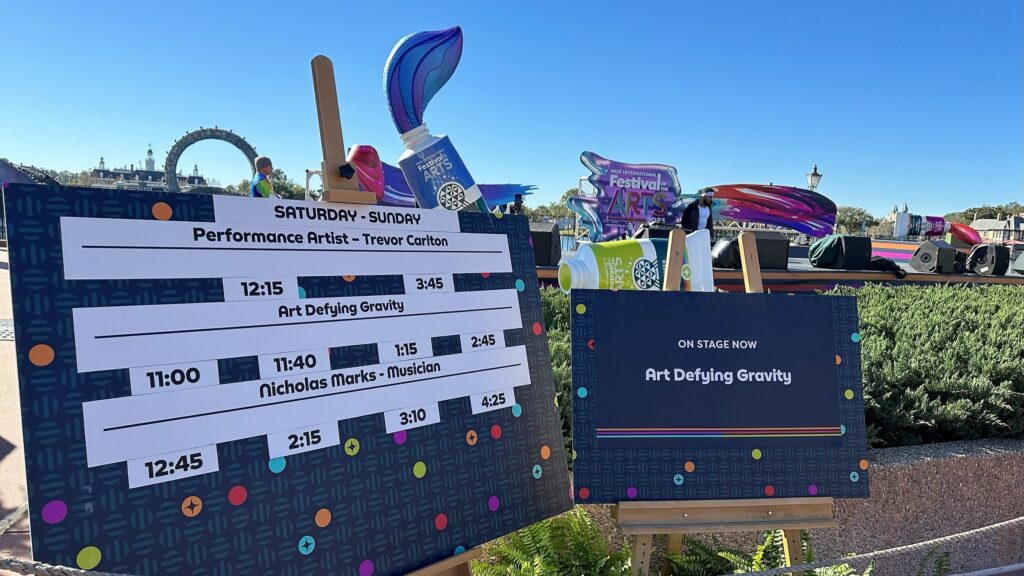Epcot Festival of the Arts 2023: Art Defying Gravity Performance Art