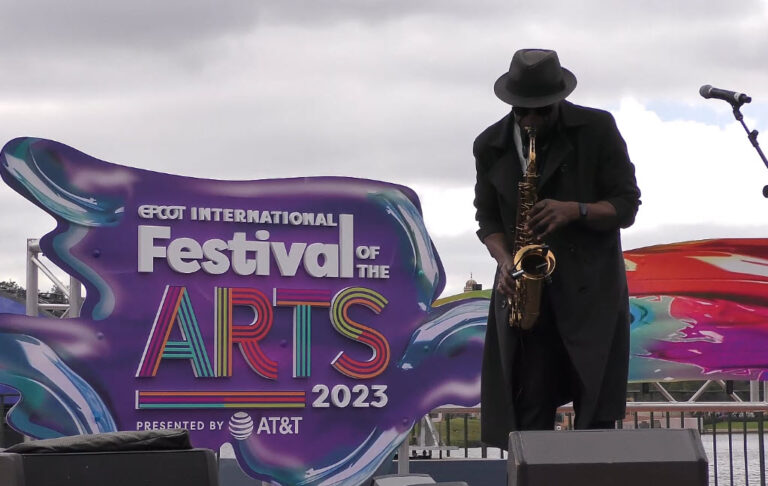 Don Black and His Sax at the 2023 Epcot international festival of the Arts.