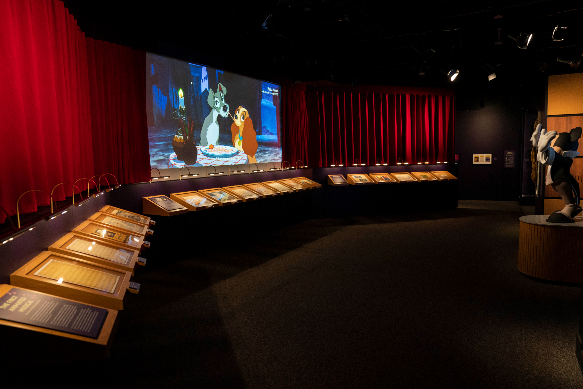 The Magic of Sound and Music gallery at Disney100: The Exhibition, now open at The Franklin Institute in Philadelphia. ©Disney