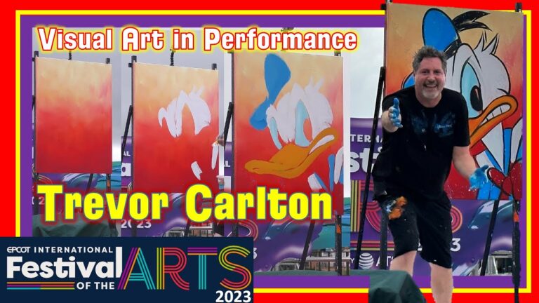 Trevor Carlton | Visual Art in Performance | Epcot Festival of the Arts 2023 | Donald Duck
