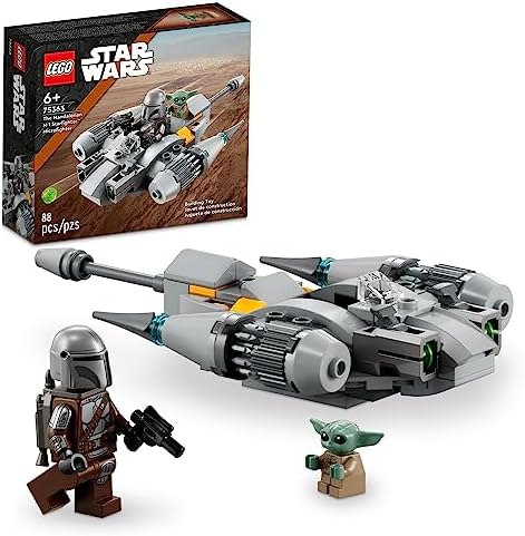 LEGO Star Wars The Mandalorian’s N-1 Starfighter Microfighter 75363 Building Toy Set for Kids Aged 6 and Up with Mando and Grogu 'Baby Yoda' Minifigures, Fun Gift Idea for Action Play