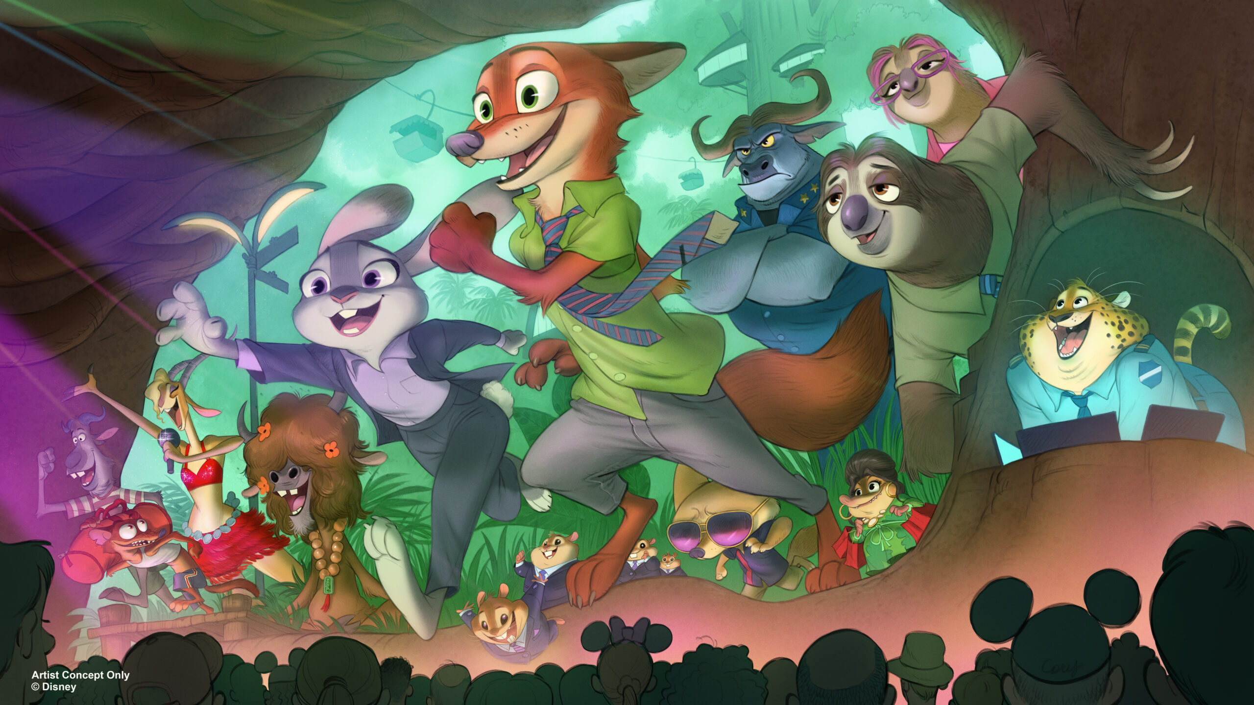 A new show based on “Zootopia” is being created for the Tree of Life theater at Disney’s Animal Kingdom! The current concept for the new “Zootopia” experience has guests visiting the different biomes you only glimpse in the film, traveling along with Judy Hopps, Nick Wilde and other characters.