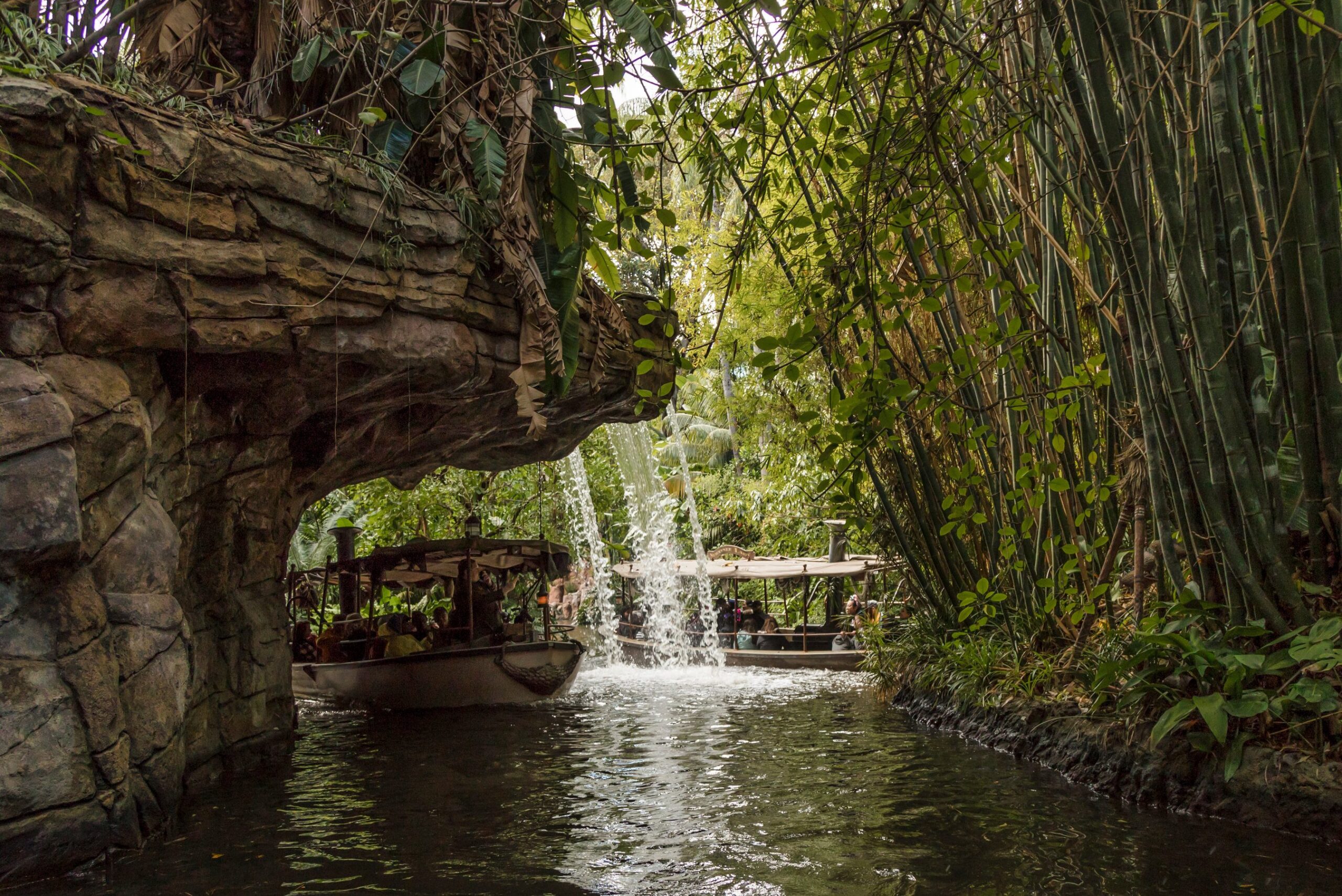 The world-famous Jungle Cruise at Disneyland Park invites guests to board a canopied tramp steamer and leave civilization behind on a tongue-in-cheek journey through the globeÕs most ÒtreacherousÓ riversÑand oldest gags, where the animals get the last laugh. (Joshua Sudock/Disneyland Resort)