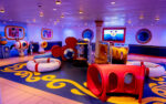 At Disney’s Oceaneer Club onboard the Disney Treasure, Mickey and Minnie Captain’s Deck will be a nautical playground inspired by the colors, icons and magic of Disney Cruise Line. Little cadets can set sail on a fun-filled adventure with an array of maritime-themed physical and sensory-style games and activities. (Disney)