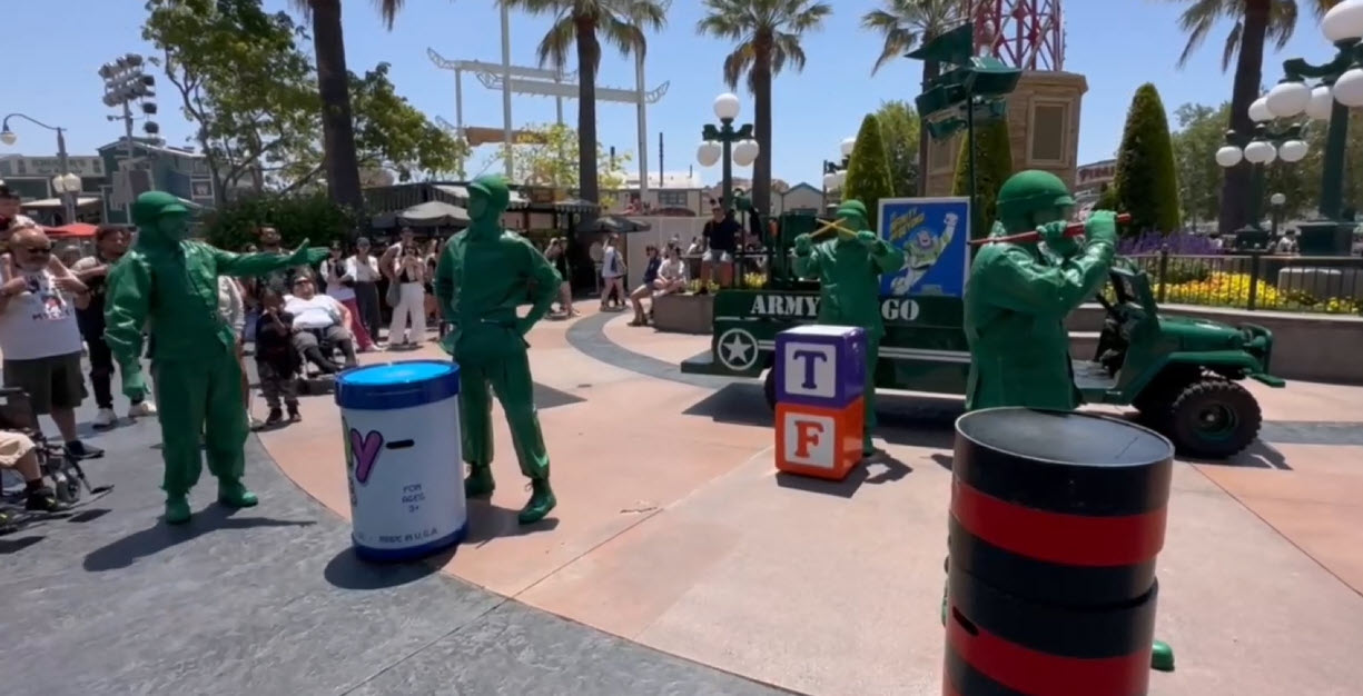 Operation Playtime with the Green Army Patrol at Disney California Adventure 2023