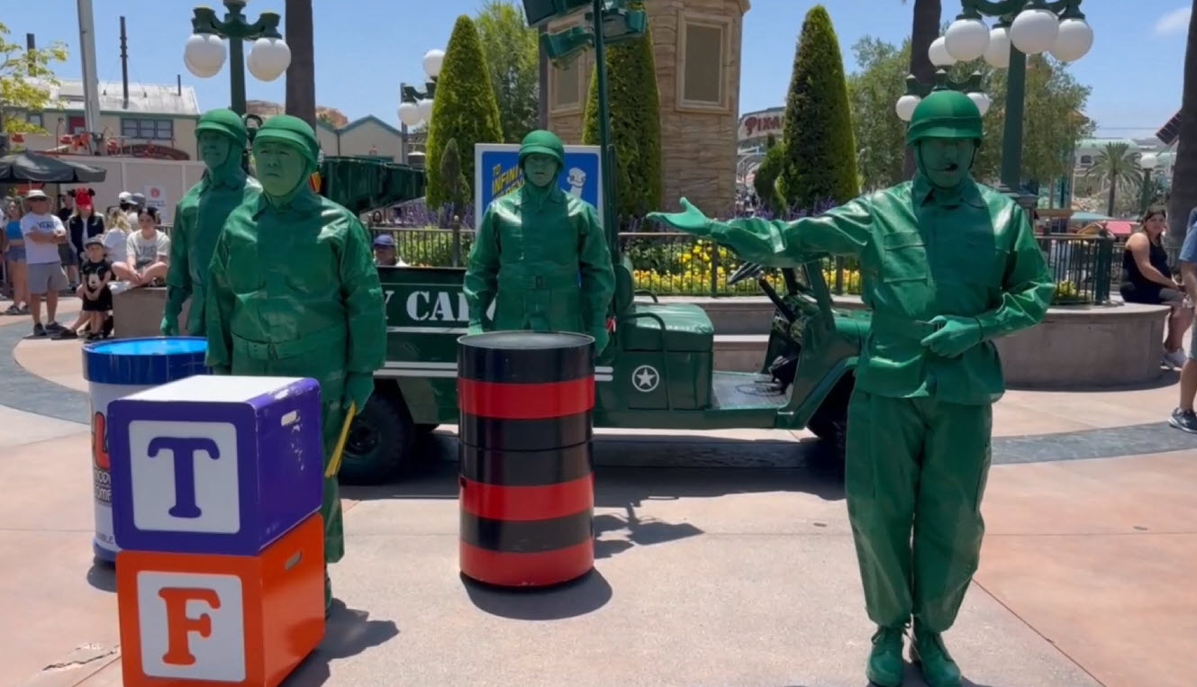 Operation Playtime with the Green Army Patrol at Disney California Adventure 2023