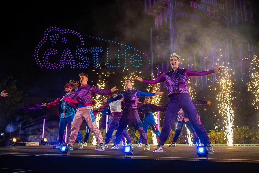 Disney Cast Life drone show with dancers