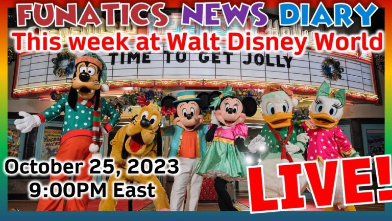 FUNatics News Diary LIVE!! WDW Holiday Preview and So Much MORE! October 25th, 2023