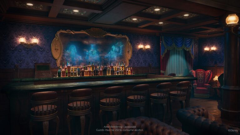 Happy Haunts Materialize in First-Ever Bar Inspired by The Haunted Mansion Debuting on the Disney Treasure in 2024