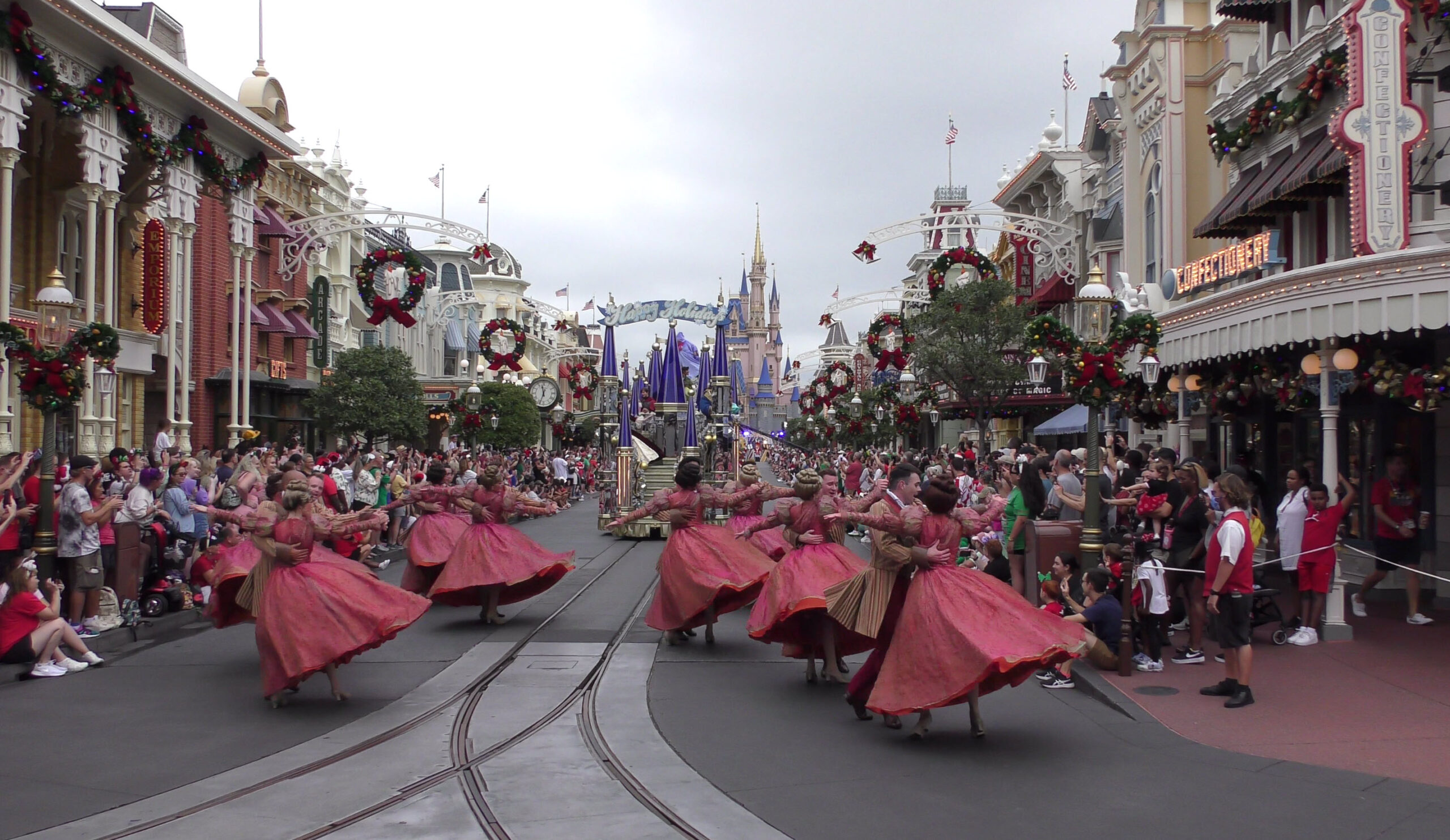 Experience the Magic: 2023 Walt Disney World Christmas Day Parade | Full Parade Taping - Ballroom Dancers and Princess Float