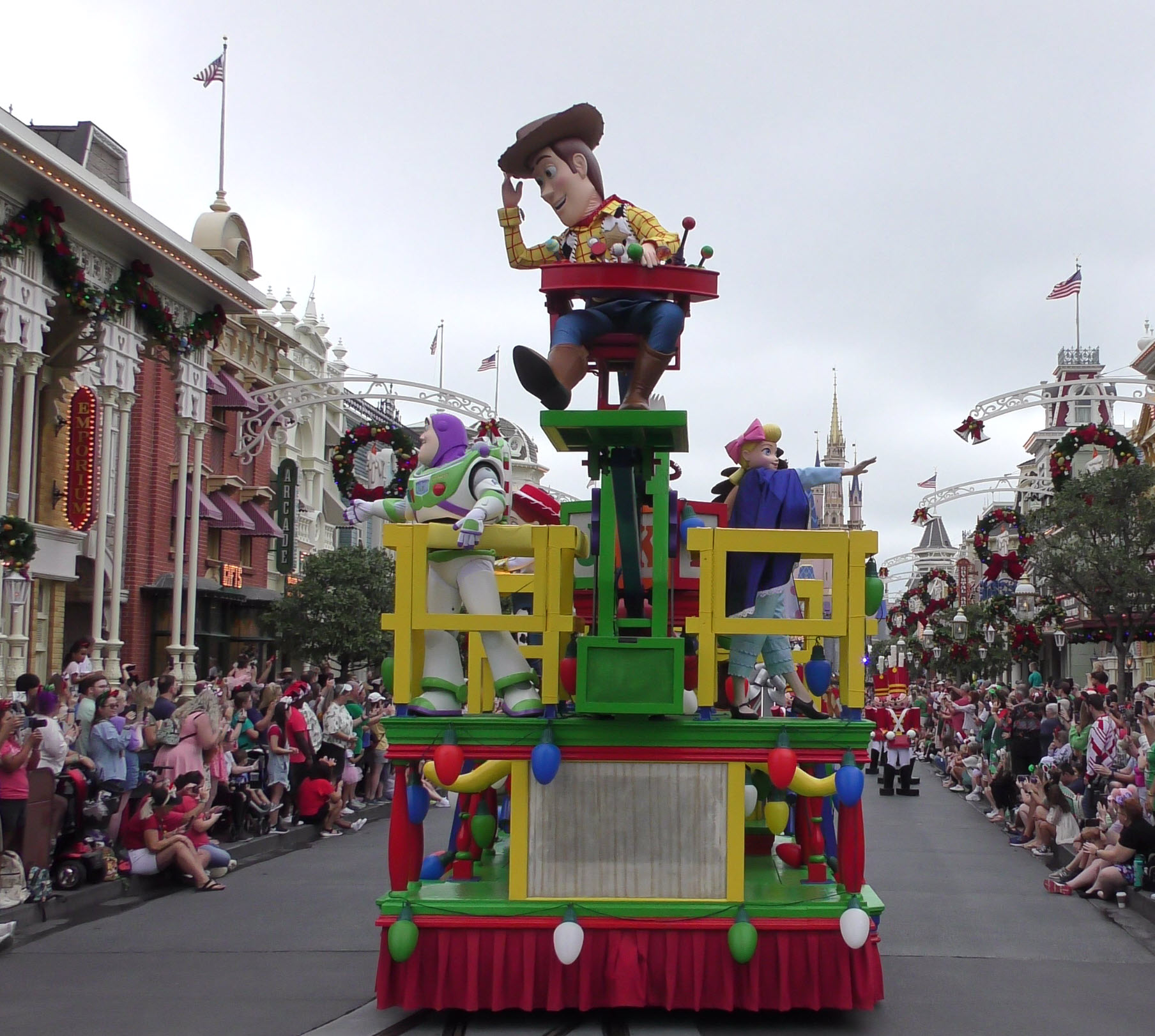 Experience the Magic: 2023 Walt Disney World Christmas Day Parade | Full Parade Taping - Toy Story Float Buzz Woody Boo Peep Jessie