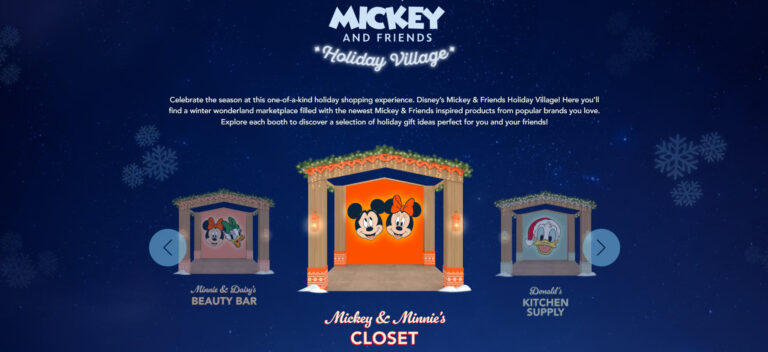 Gift Your Favorite Mickey & Friends Products at Digital "Mickey & Friends Holiday Village"