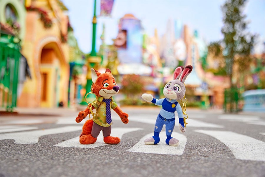 Judy Hopps and Nick Wilde plush keychains, new Zootopia merchandise