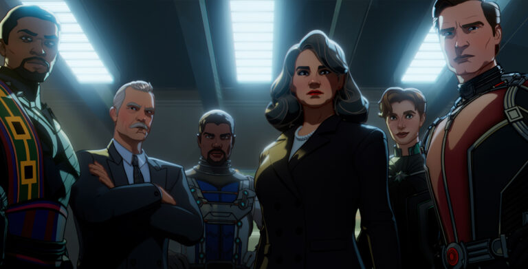 Black Panther/King T’Chaka, Howard Stark, Bill Foster/Goliath, Peggy Carter, Dr. Wendy Lawson/Mar-vell, and Hank Pym/Ant-Man in Marvel Studios