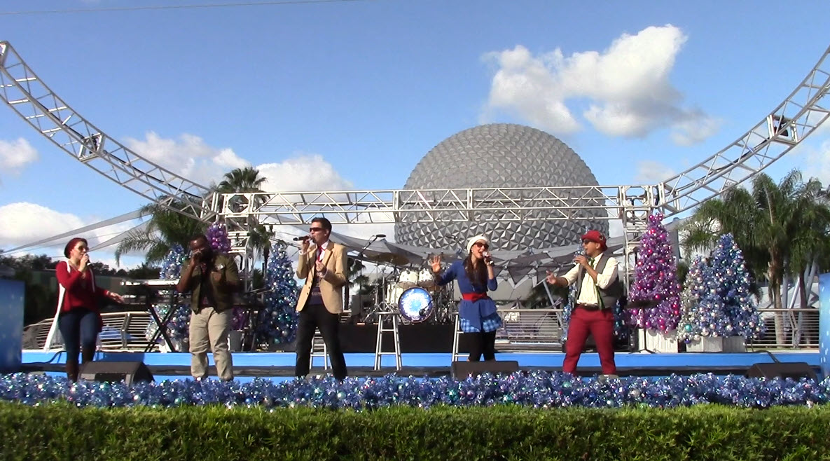 Sam's Epcot Christmas Time Machine | American Music Machine at the Fountain View Stage 2015